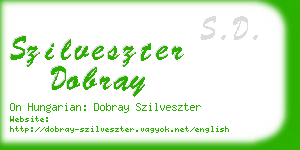 szilveszter dobray business card